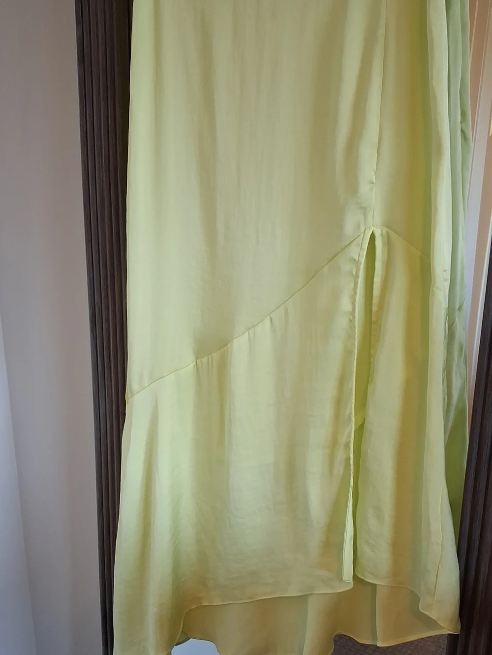 FREE PEOPLE Asymmetrical Lola Midi Skirt - Lemon Electric ** Size 6